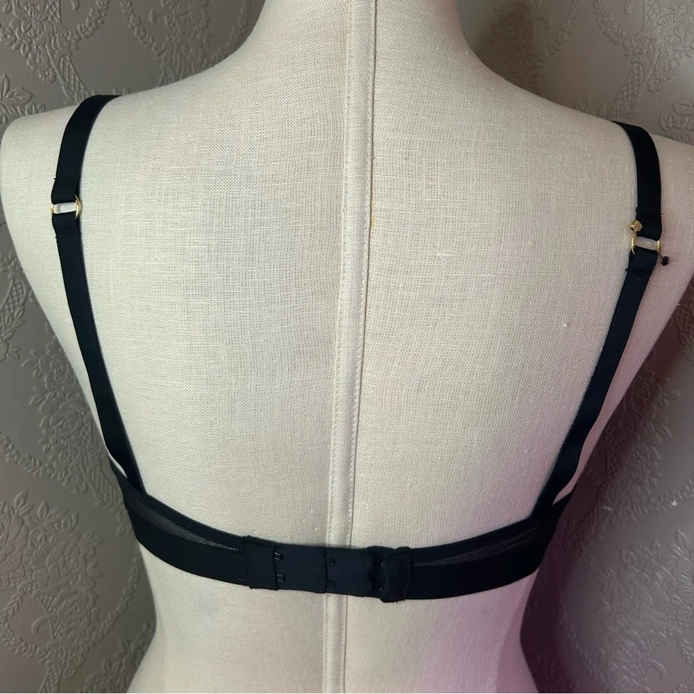 Elegant Black Lace Bra lively lightly lined no underwire bra 34DDD